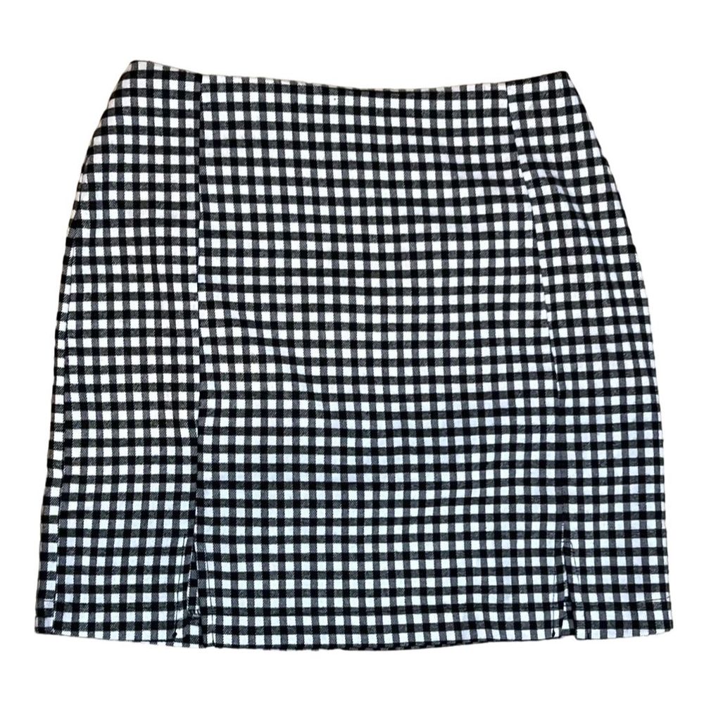 Love On A Hanger Women's Checkered Mini Skirt Black/White Size 5